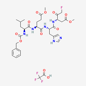 Chemical structure of Z-LEHD-FMK TFA