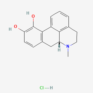 Chemical structure of (-)-Apomorphine (hydrochloride)