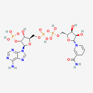 Chemical structure of NADPHDihydronicotinamide-adenine dinucleotide phosphate
