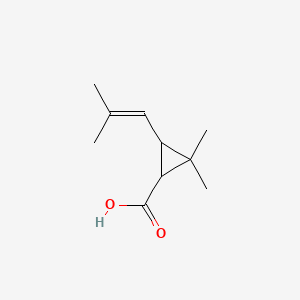 Chemical structure of Chrysanthemic acid