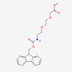 Chemical structure of Fmoc-8-amino-3,6-dioxaoctanoic acid