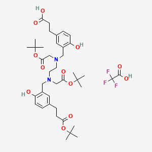 Chemical structure of HBED-CC-tris(tert-butyl ester) TFA