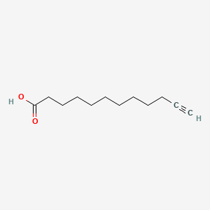 Chemical structure of 11-Dodecynoic acid
