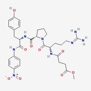 Chemical structure of MeO-Suc-Arg-Pro-Tyr-pNA