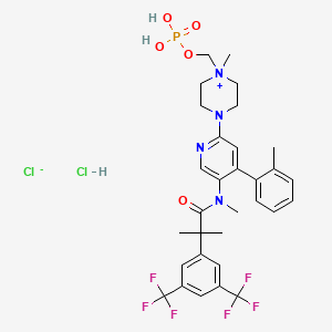 Chemical structure of Fosnetupitant Chloride Hydrochloride