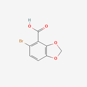 Chemical structure of 5-Bromobenzo(1,3)dioxole-4-carboxylic acid