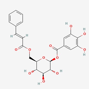 Chemical structure of 1-O-galloyl-6-O-cinnamoylglucose