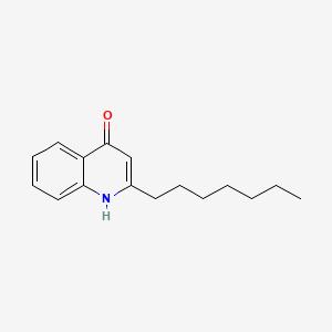 Chemical structure of 2-Heptyl-4-quinolone