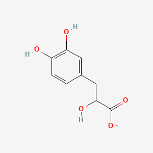 Chemical structure of 3-(3,4-Dihydroxyphenyl)-2-hydroxypropanoic acid