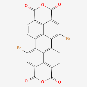 Chemical structure of 1,7-Dibromo-3,4,9,10-perylenetetracarboxylic dianhydride