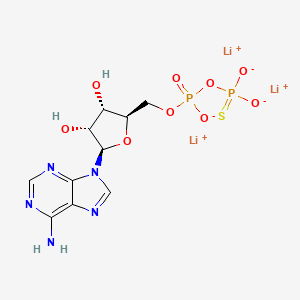 Chemical structure of ADP-β-S trilithium