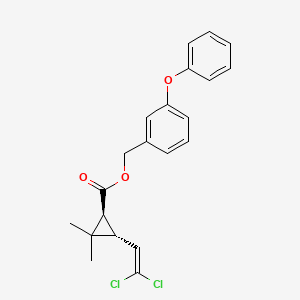 Chemical structure of (-)-trans-Permethrin