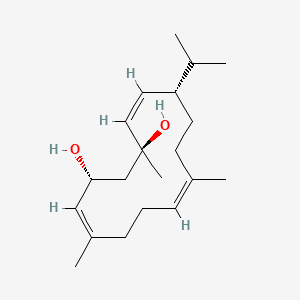 Chemical structure of α-Cembrenediol