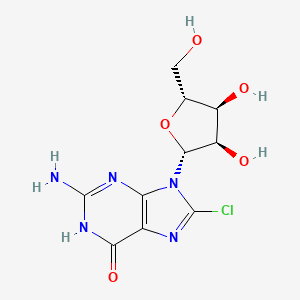 Chemical structure of 8-Chloroguanosine