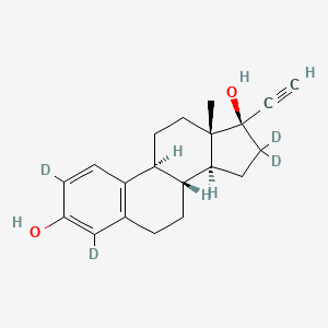 Chemical structure of Ethynyl Estradiol-d4