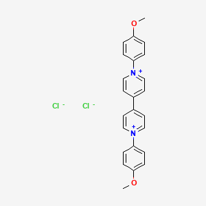 Chemical structure of 1,1'-Bis(4-methoxyphenyl)-[4,4'-bipyridine]-1,1'-diium chloride