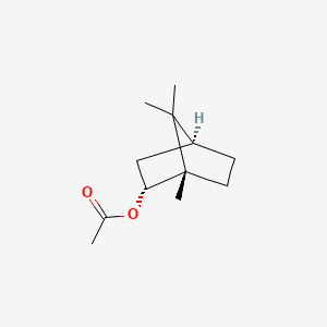 Chemical structure of (-)-Bornyl acetate
