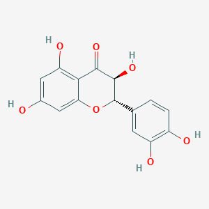 Chemical structure of (-)-Taxifolin