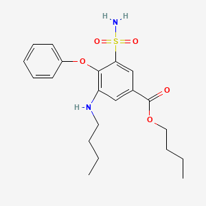 Chemical structure of Butyl3-(butylamino)-4-phenoxy-5-sulfamoylbenzoate