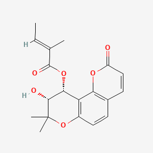 Chemical structure of Qianhucoumarin A