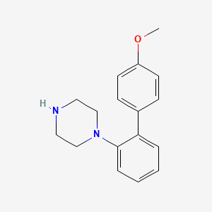Chemical structure of 1-(2-(4-Methoxyphenyl)phenyl)piperazine