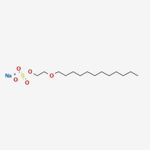 Chemical structure of Sodium laureth sulfate (Sodium lauryl polyoxyethylene ether sulfate)