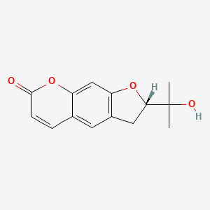 Chemical structure of (+)-Marmesin