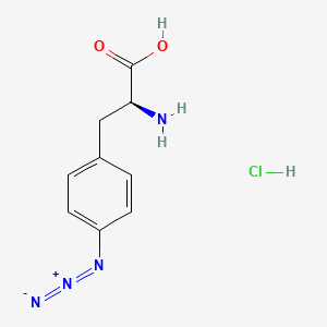Chemical structure of 4-Azido-L-phenylalanine hydrochloride