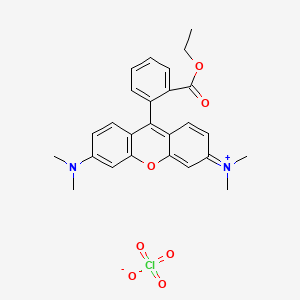 Chemical structure of Tetramethylrhodamine ethyl ester perchlorate
