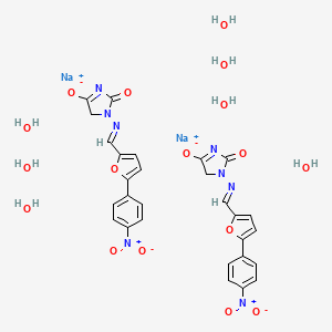 Chemical structure of Dantrolene sodium hemiheptahydrate (Dantrolene sodium hydrate)
