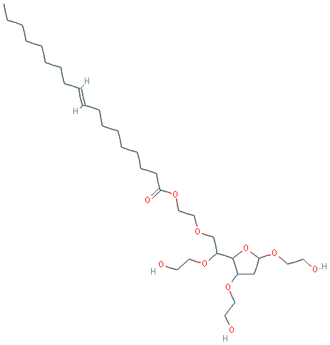 Chemical structure of Tween 80