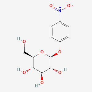 Chemical structure of p-Nitrophenyl beta-D-glucopyranoside