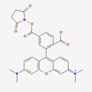Chemical structure of 6-TAMRA-SE (6-TAMRA-NHS ester)