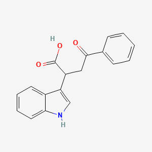 Chemical structure of 2-(1H-Indol-3-yl)-4-oxo-4-phenylbutanoic acid