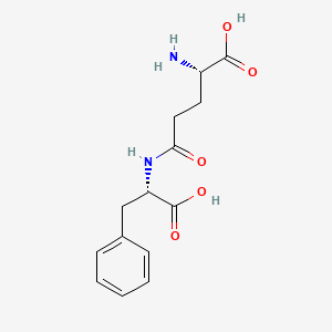Chemical structure of gamma-L-Glutamyl-L-phenylalanine