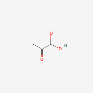 Chemical structure of Pyruvic acid (2-Oxopropanoic acid)