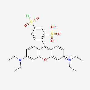 Chemical structure of Sulforhodamine B acid chloride