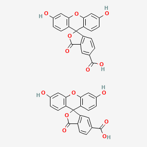 Chemical structure of 5(6)-Carboxyfluorescein (5(6)-FAM)