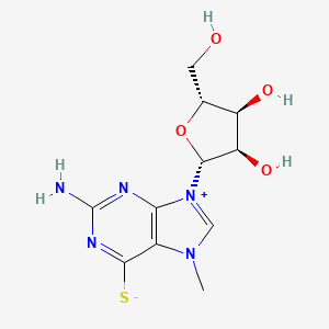 Chemical structure of MESG (7-methyl-6-Thioguanosine)