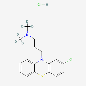 Chemical structure of Chlorpromazine D6 hydrochloride