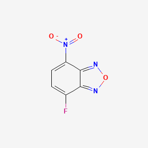 Chemical structure of NBD-F (4-Fluoro-7-nitrobenzofurazan)