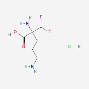 Chemical structure of Eflornithine hydrochloride anhydrous