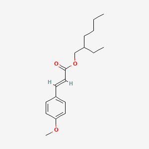 Chemical structure of Octinoxate (2-Ethylhexyl 4-methoxycinnamate)