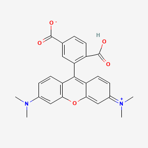 Chemical structure of 6-Carboxytetramethylrhodamine