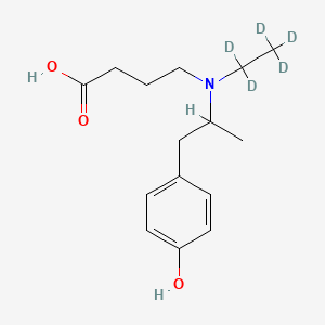 Chemical structure of O-desmethyl Mebeverine acid D5