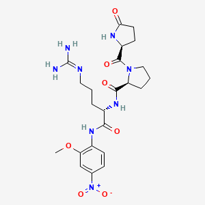 Chemical structure of pGlu-Pro-Arg-MNA