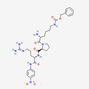 Chemical structure of D-Lys(Z)-Pro-Arg-pNA (Chromozym Pca)