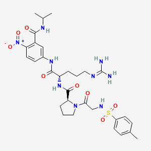 Chemical structure of Tos-Gly-Pro-Arg-ANBA-IPA (tos-GPR-ANBA-IPA)