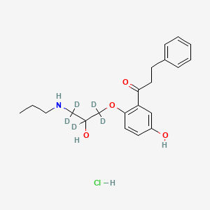 Chemical structure of 5-Hydroxy Propafenone-d5 Hydrochloride