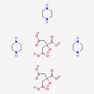 Chemical structure of Piperazine citrate